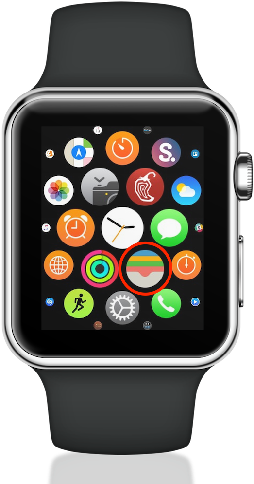 Smartwatch App Interface Display PNG