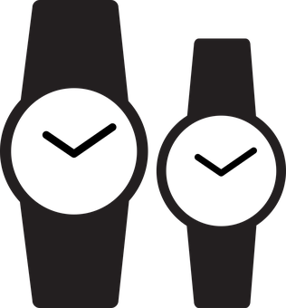 Smartwatch Silhouettes Vector PNG