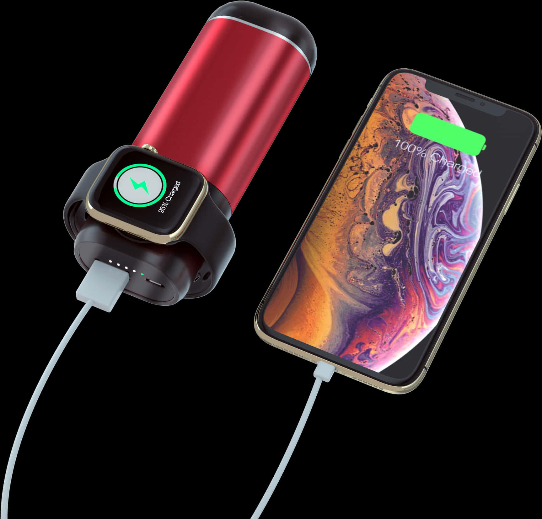 Smartwatchand Phone Charging PNG