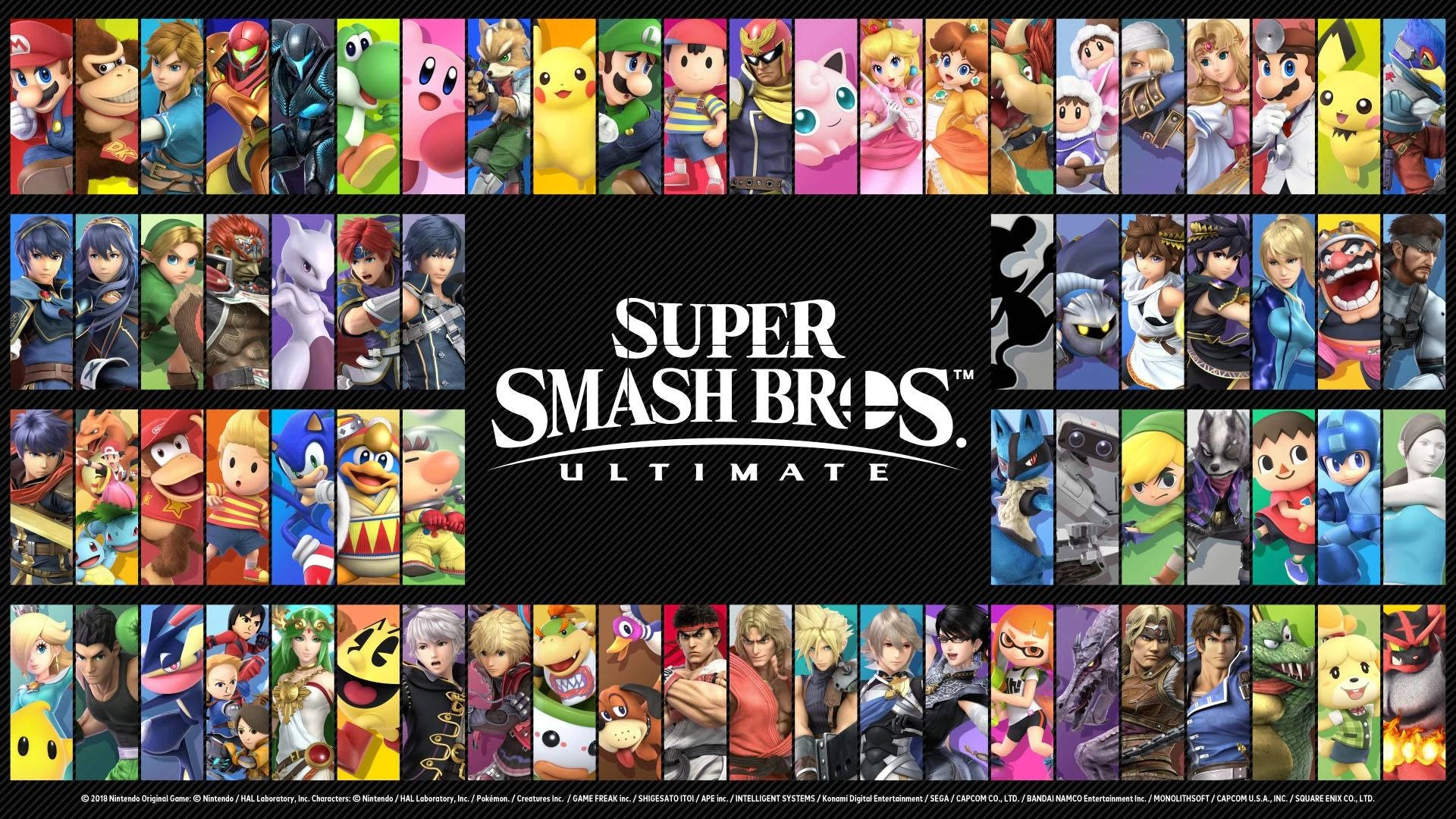 Smash Bros Ultimate Characters Collage Wallpaper