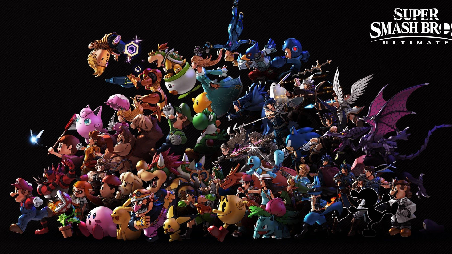 Smash Bros Ultimate Dark Poster Wallpaper