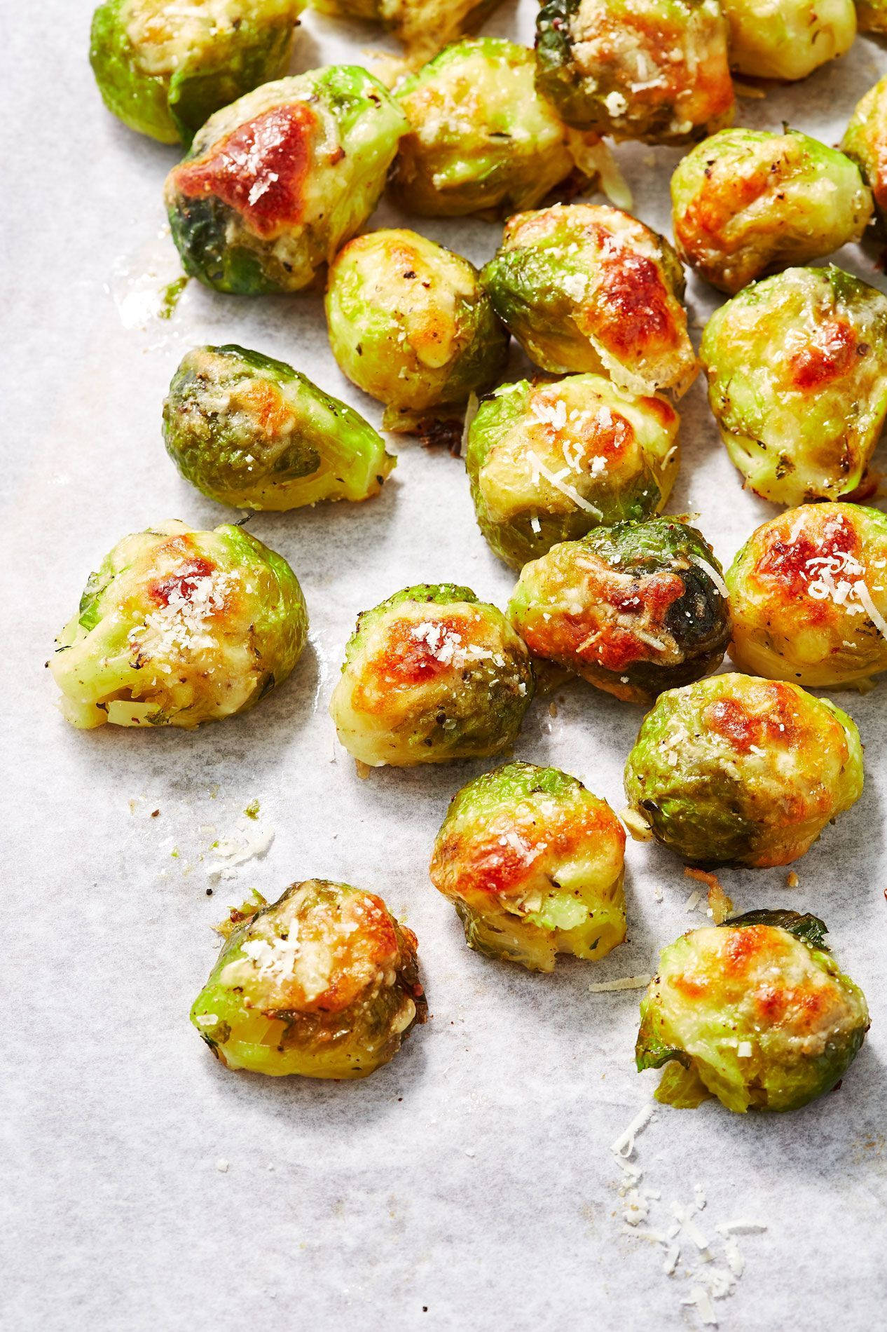 Smashed Brussels Sprouts Dish With Cheese Wallpaper
