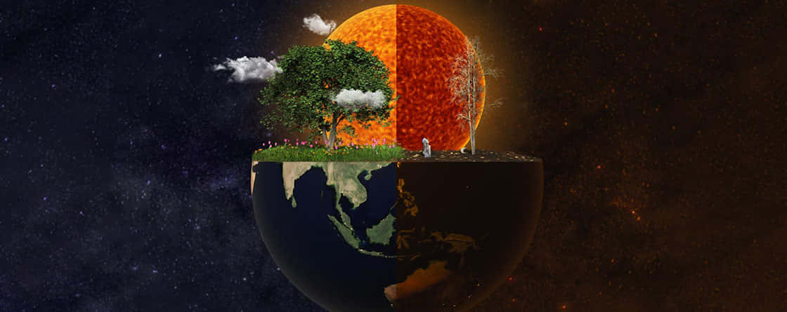 Smeltende Isfjell I Havet Bakgrunnsbildet