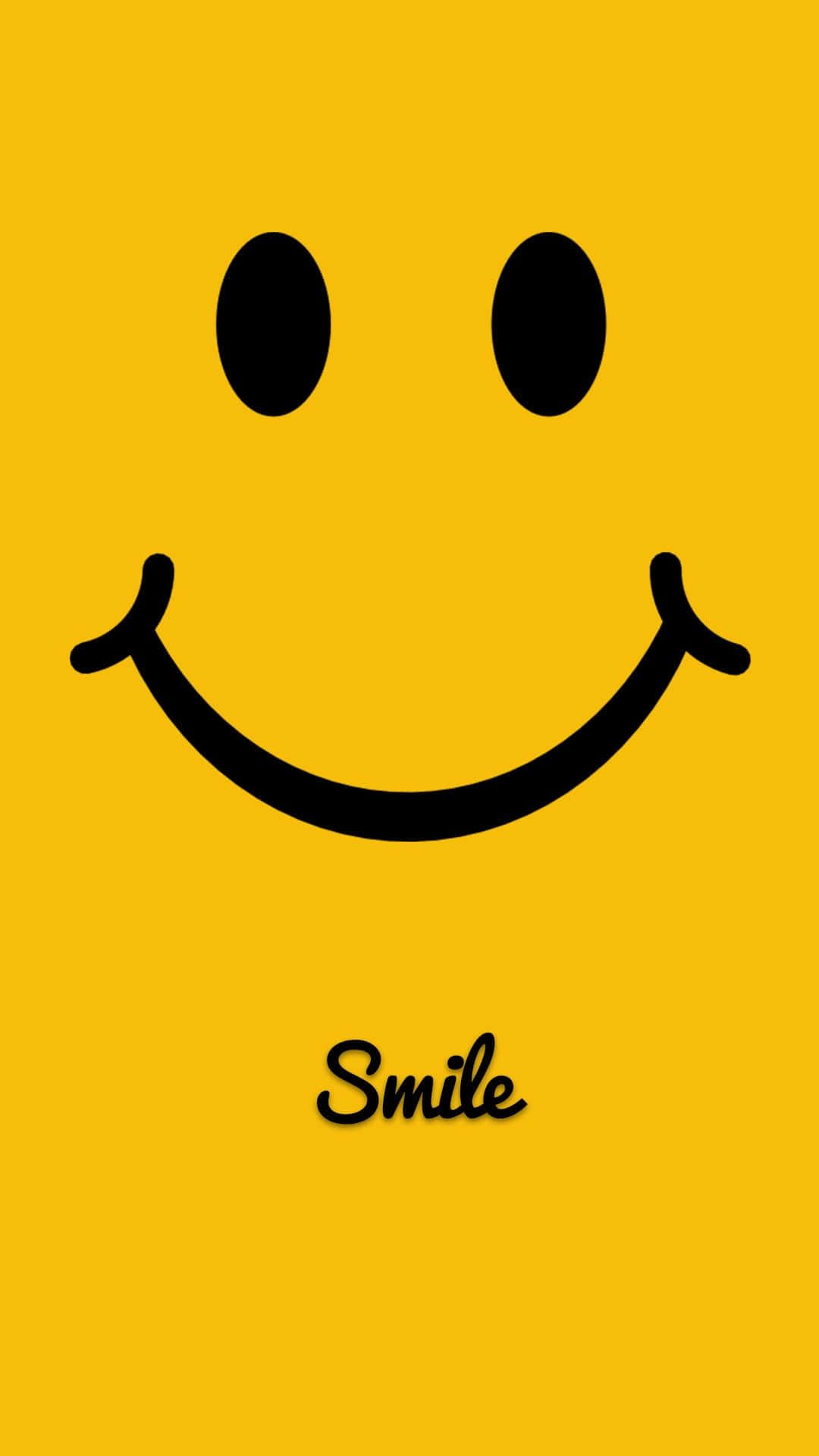 Download Yellow Circle With Happy Smile Face Wallpaper | Wallpapers.com