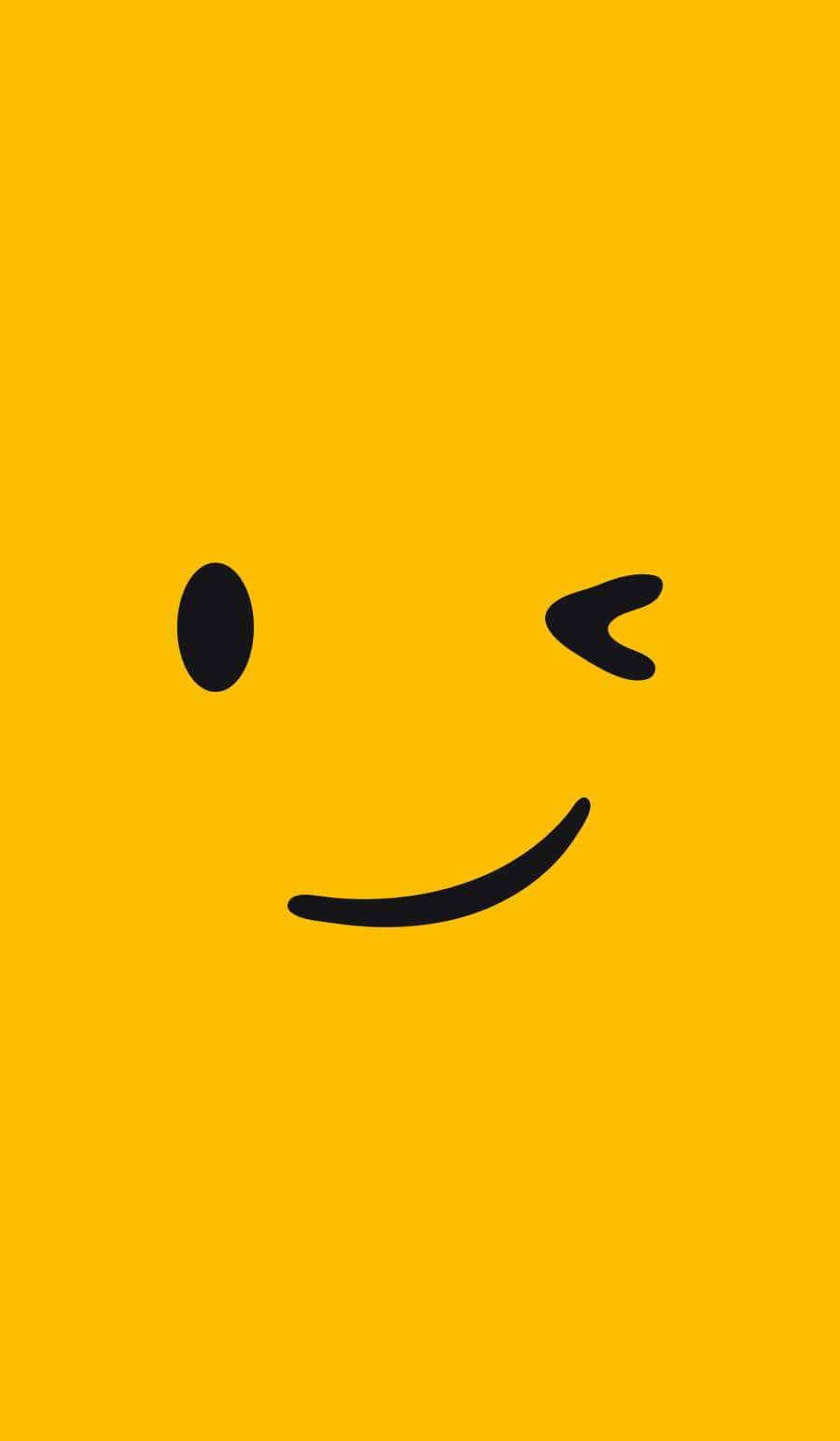 Smile Emoji Big Yellow Winking Wallpaper