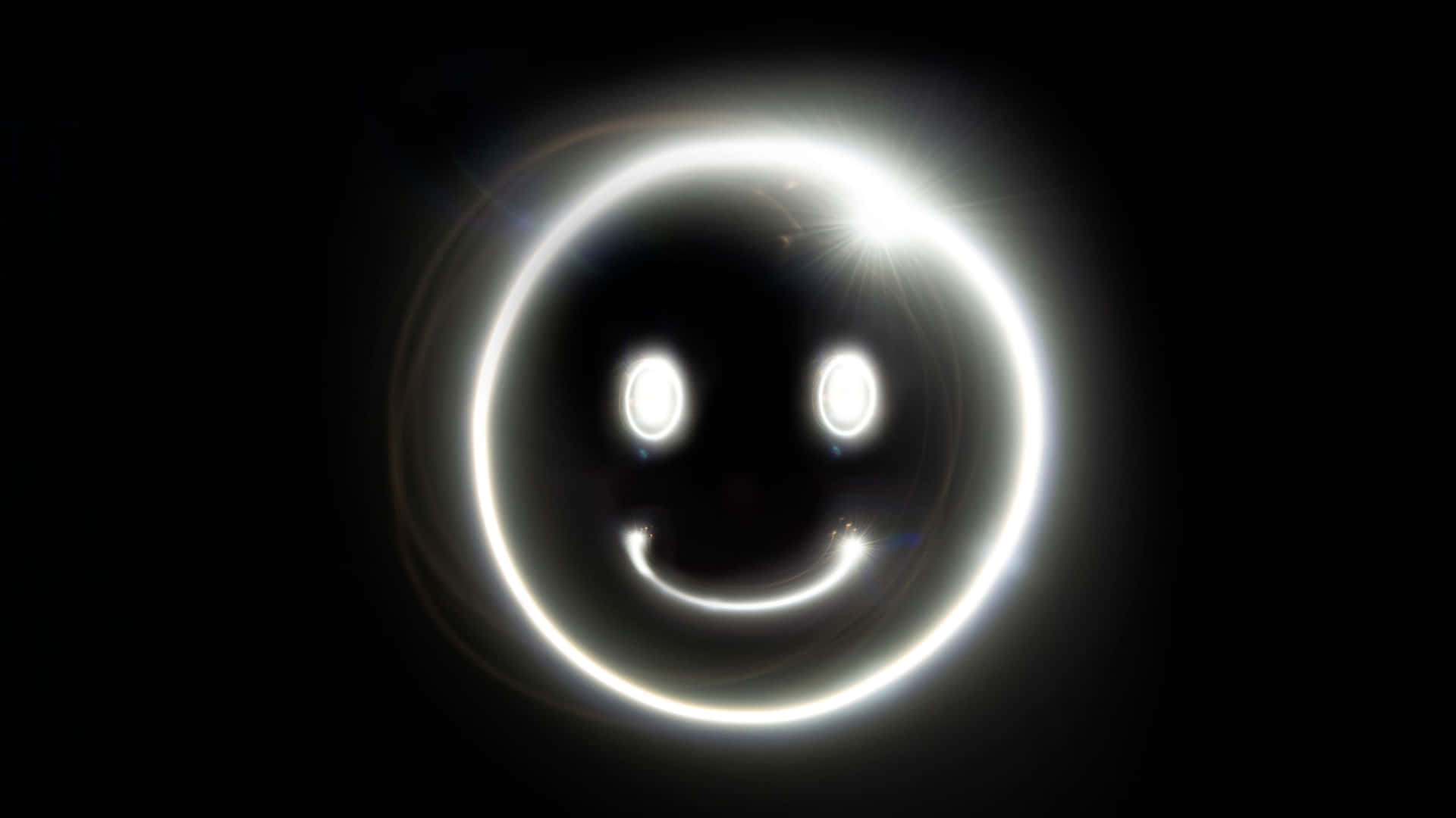 Smile Emoji Black White Wallpaper