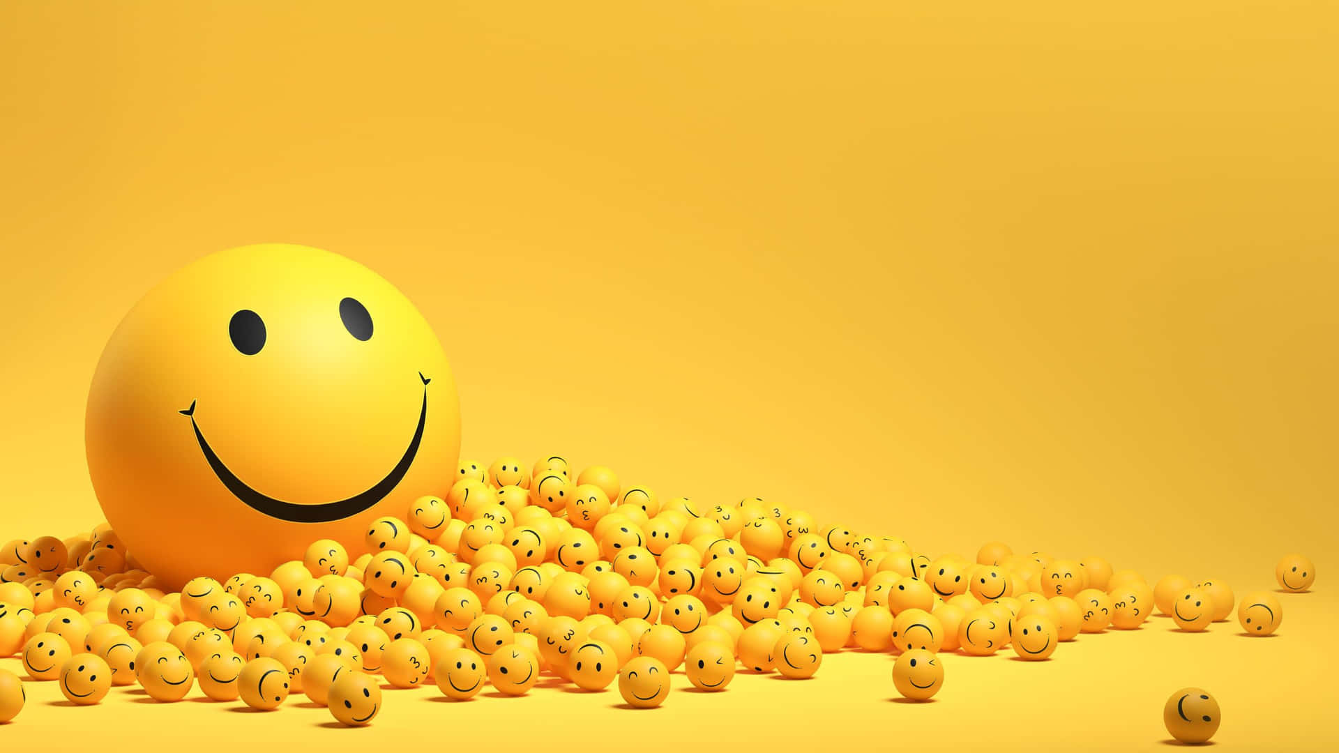 Smile Emoji Emoticon Yellow Balls Wallpaper