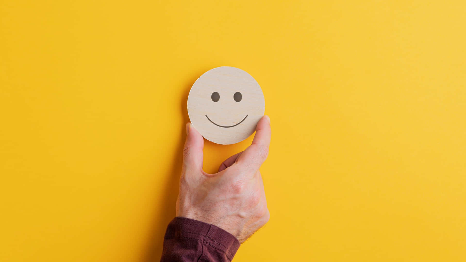 Smile Emoji Hand Yellow Wallpaper