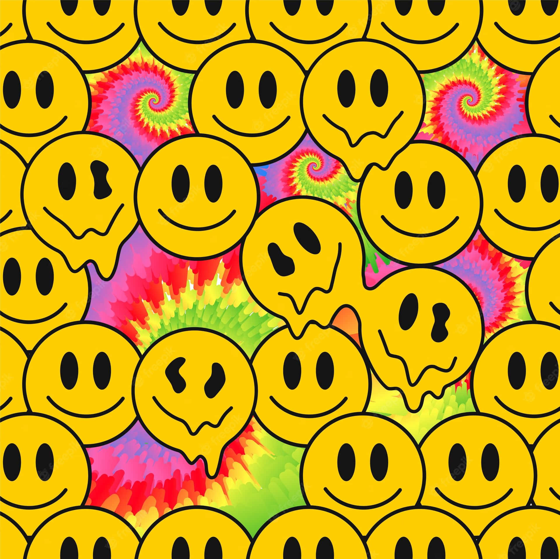 Smile Emoji Melting Wallpaper