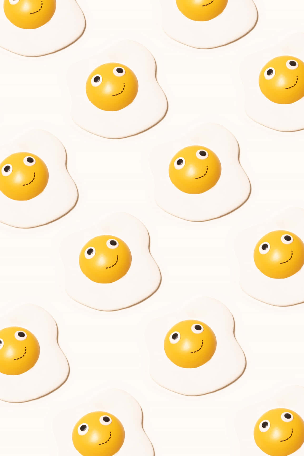 Smile Emoji Sunny Side Up Egg Wallpaper