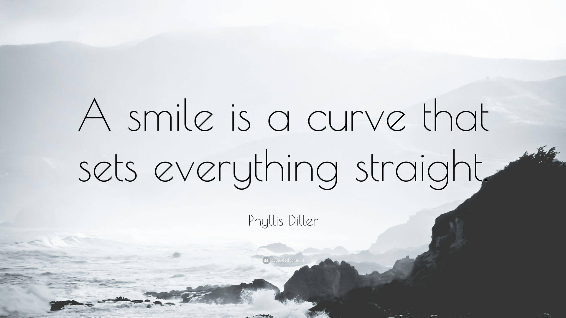 Smile Is A Curve Quote Wallpaper