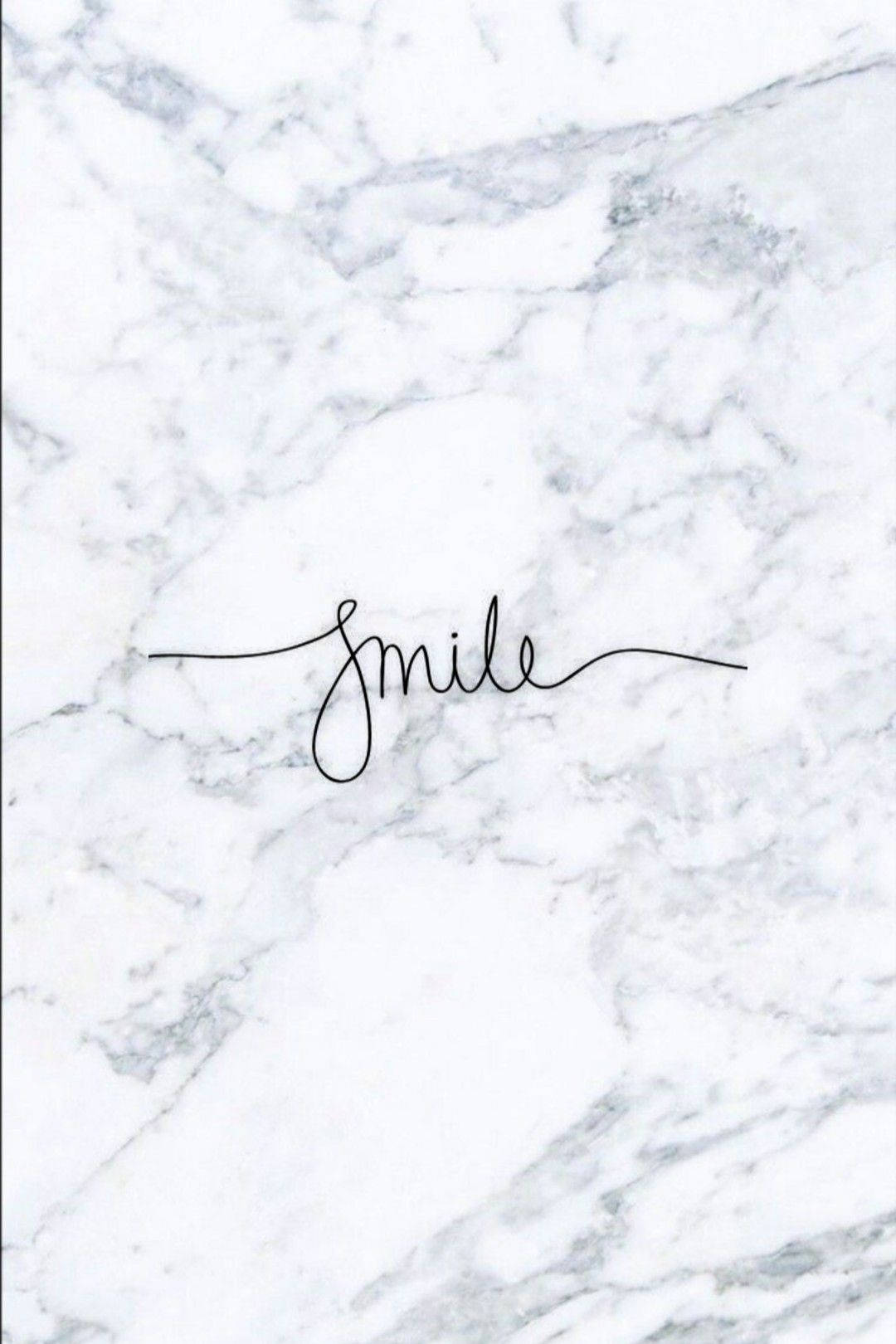 Smile On Black White Marble Iphone Wallpaper