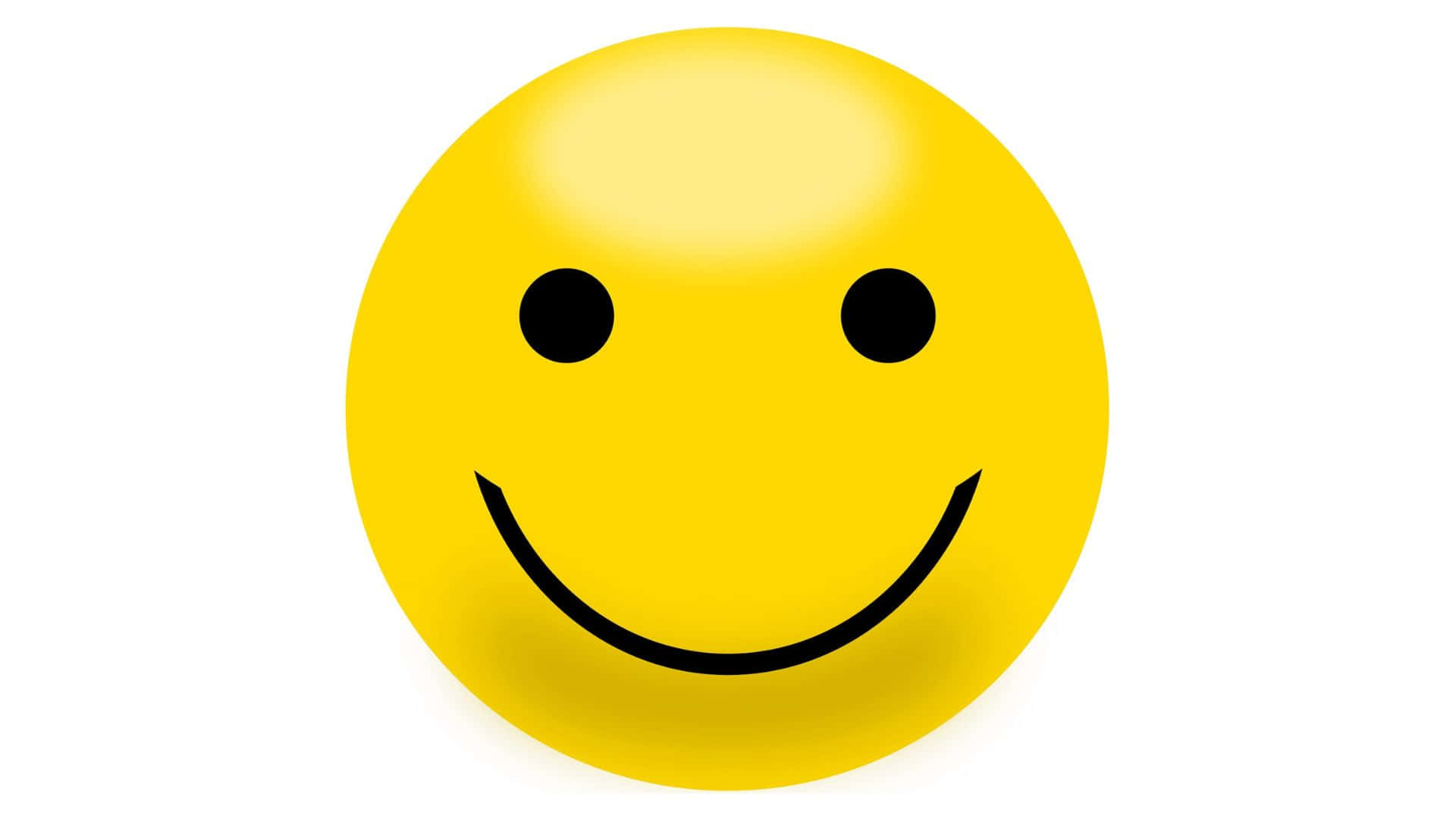Cheerful Yellow Smiley Face on a Blue Background