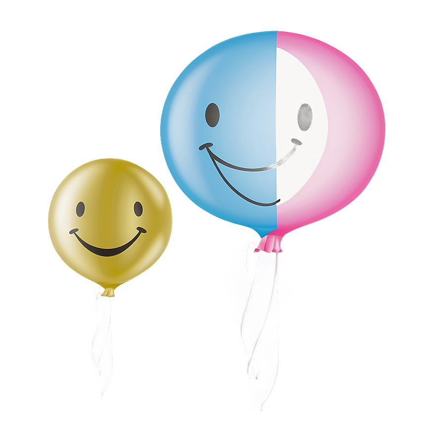 Smiley Balloon Art Png 1 PNG