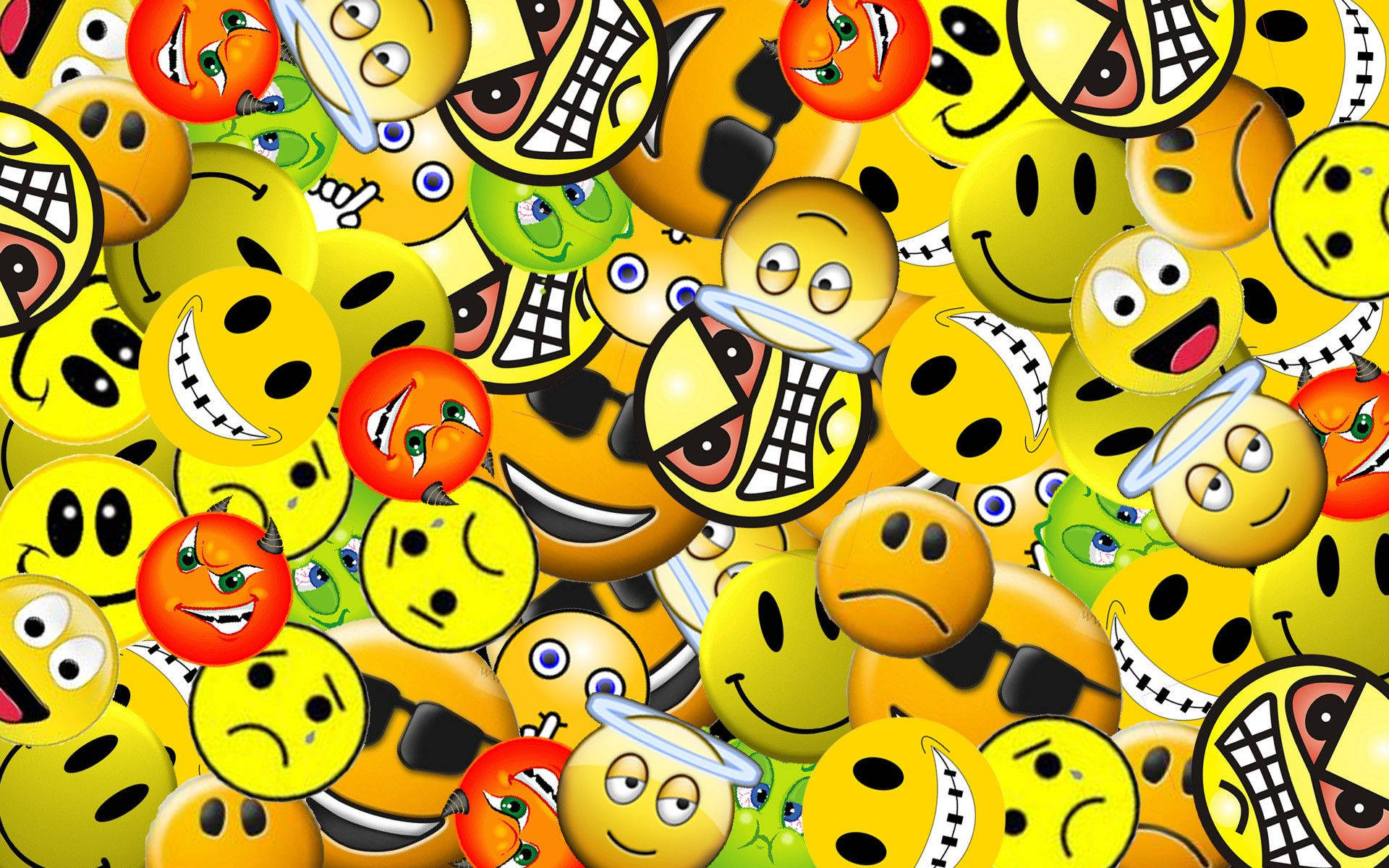 Smiley Face Collection Wallpaper