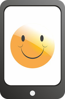 Smiley Face Mobile Screen PNG