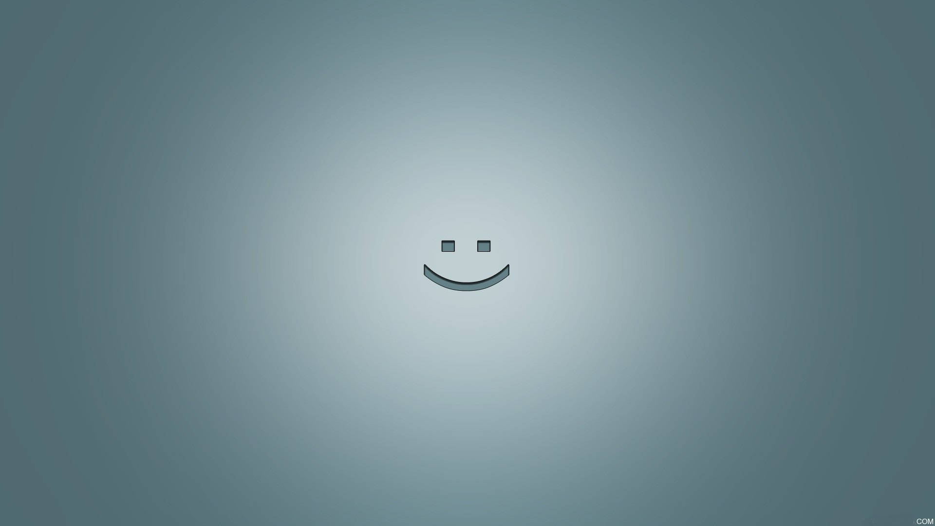 Smiley Face On Gray Gradient Background Wallpaper