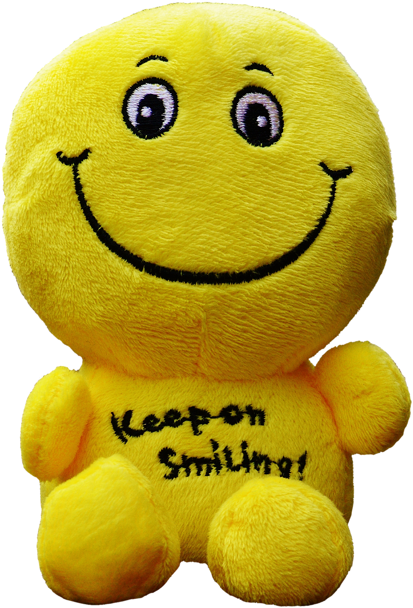 Smiley Face Plush Toy Keep On Smiling PNG