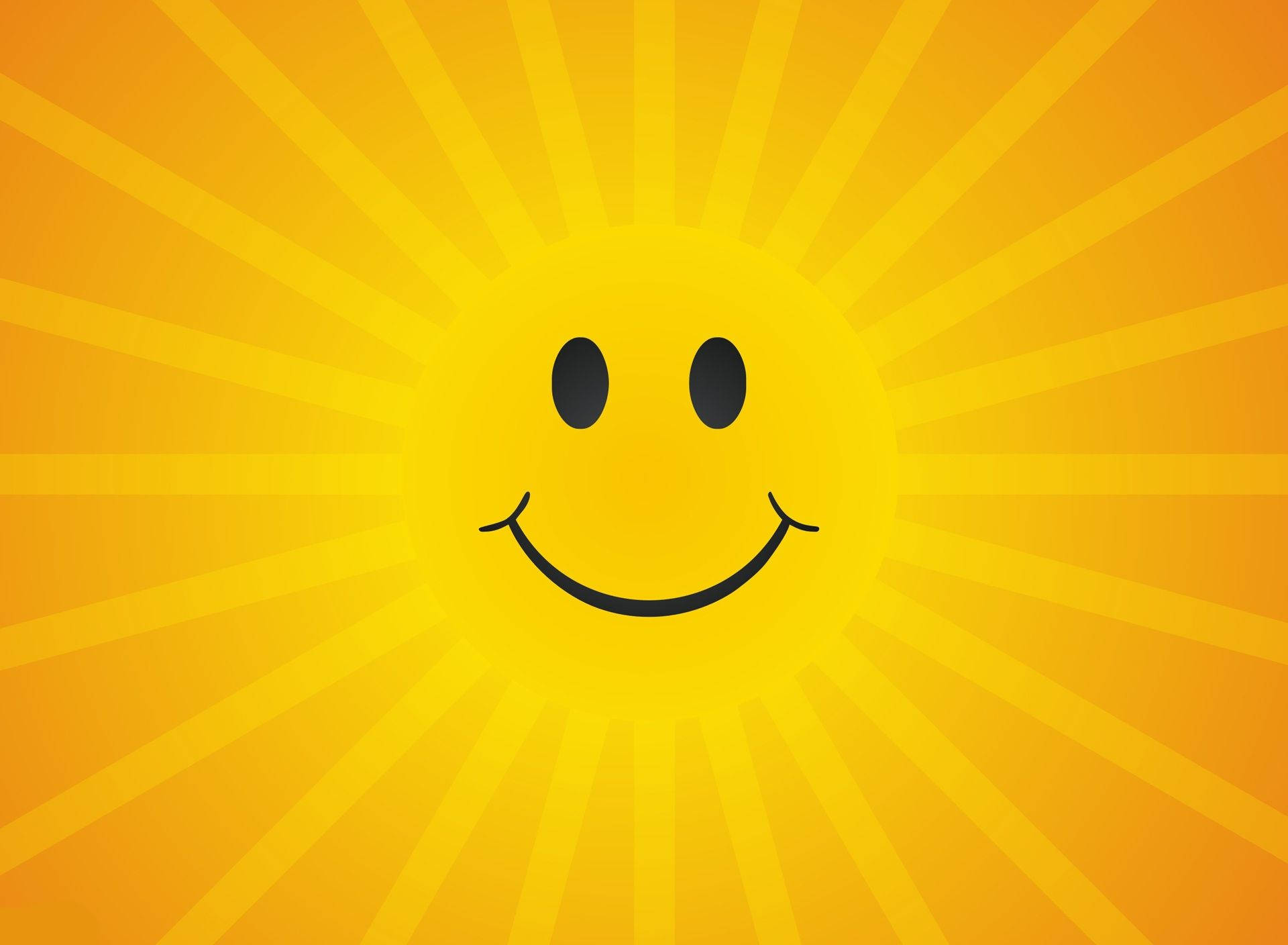 Vibrant Smiling Sun Illustration Wallpaper