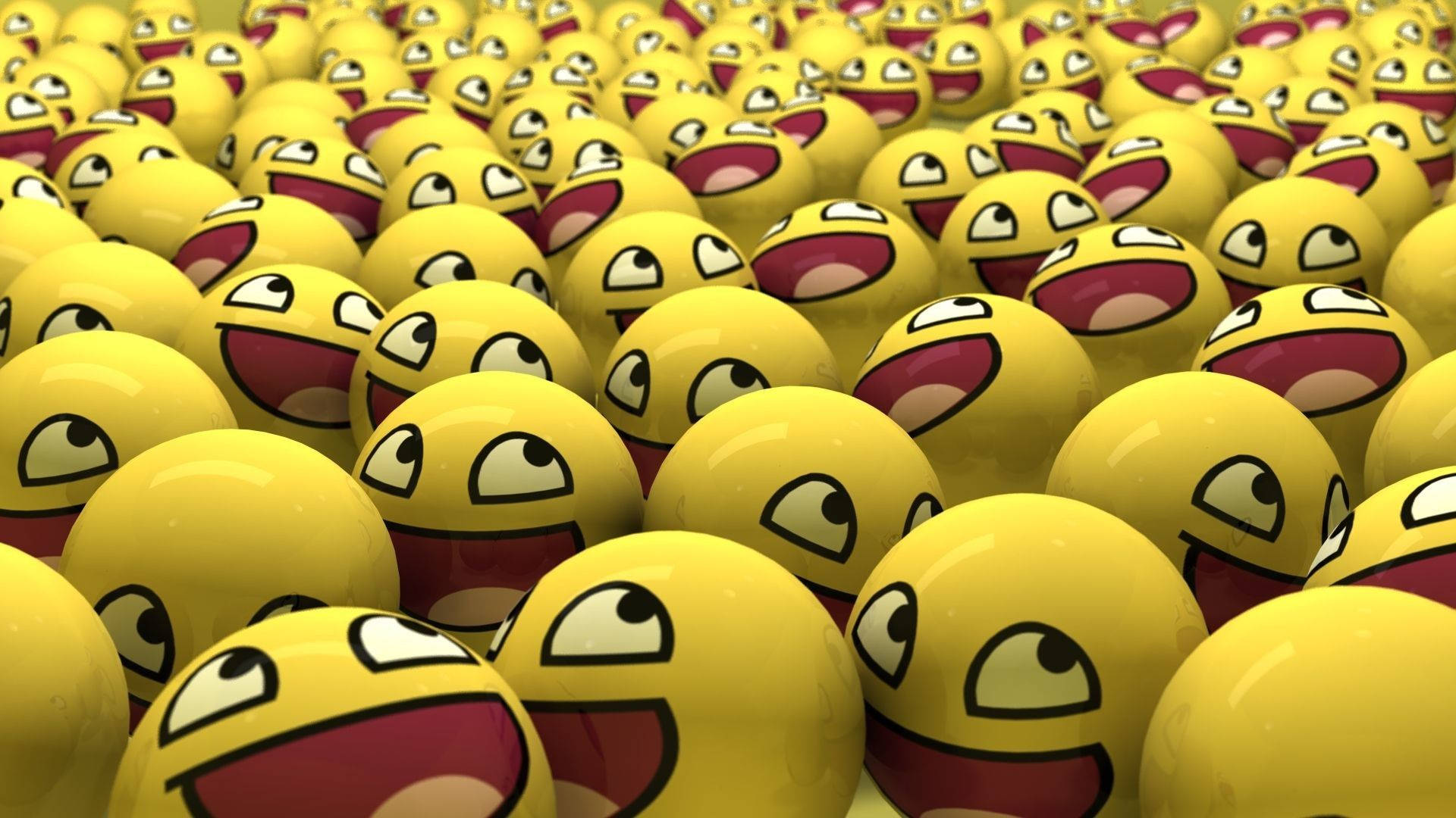 Smiley Face With Big Smile Wallpaper