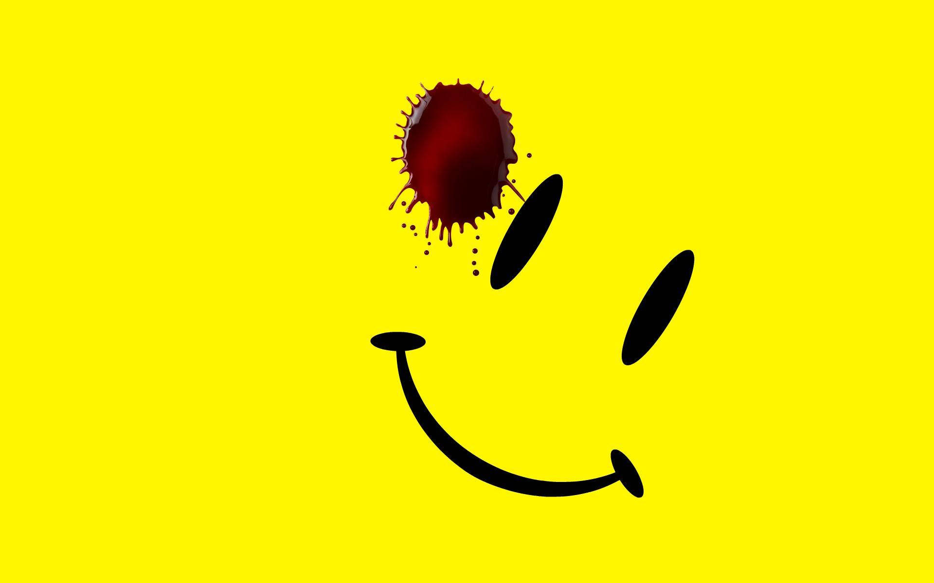 Grungy Bloodshot Smiley Face Wallpaper