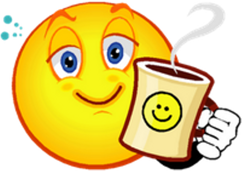 Smiley Face With Morning Coffee.png PNG
