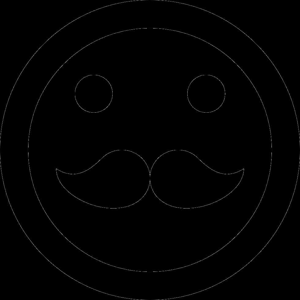 Smiley Facewith Mustache Icon PNG