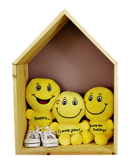 Smiley Family In Wooden House PNG