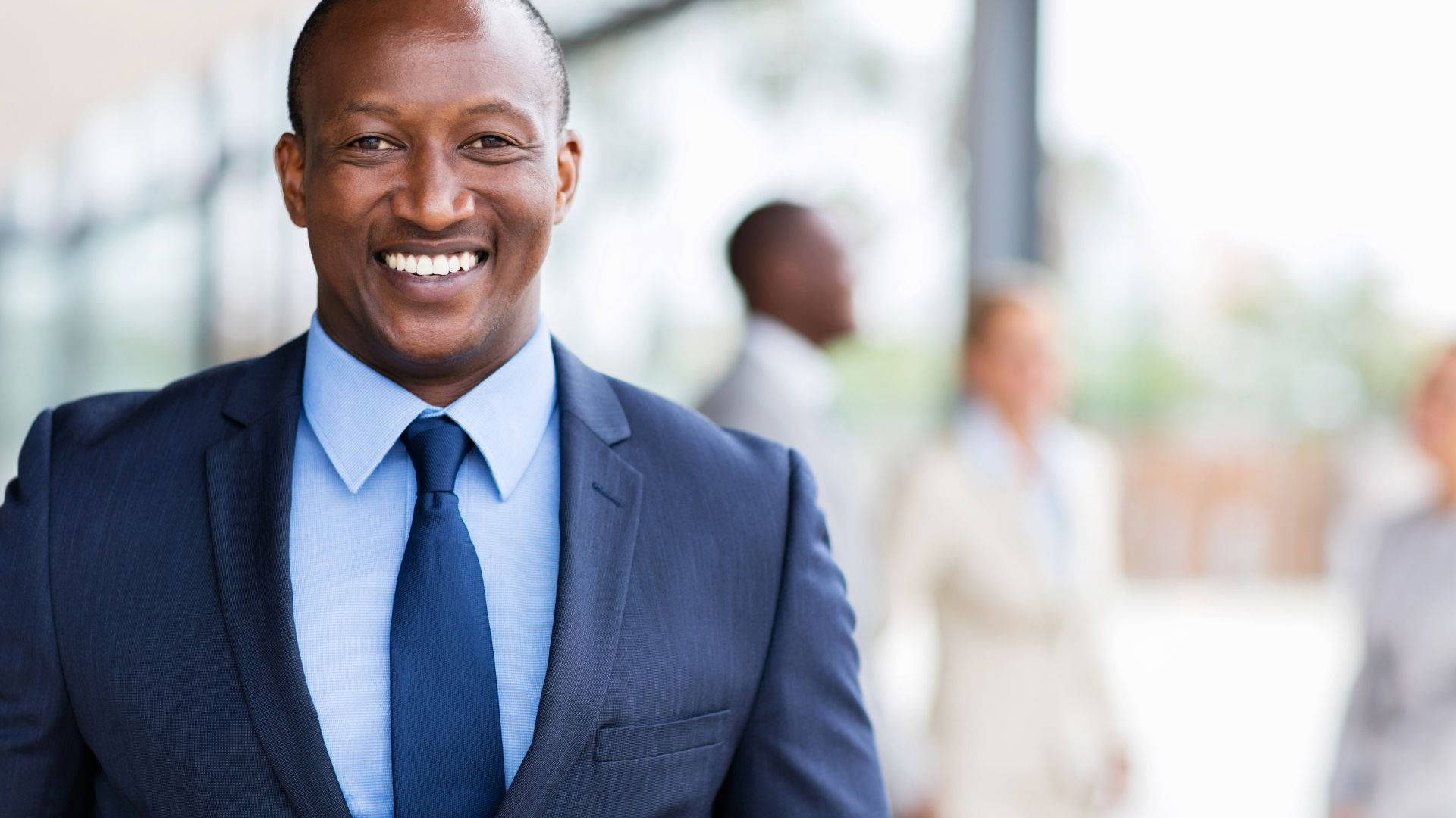 Smiling African Man Business Man Wallpaper
