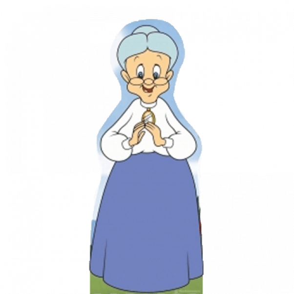 Smiling Animated Granny PNG