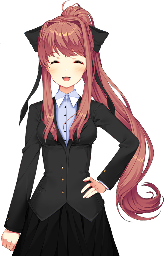 Smiling Anime Girlwith Pink Hair PNG