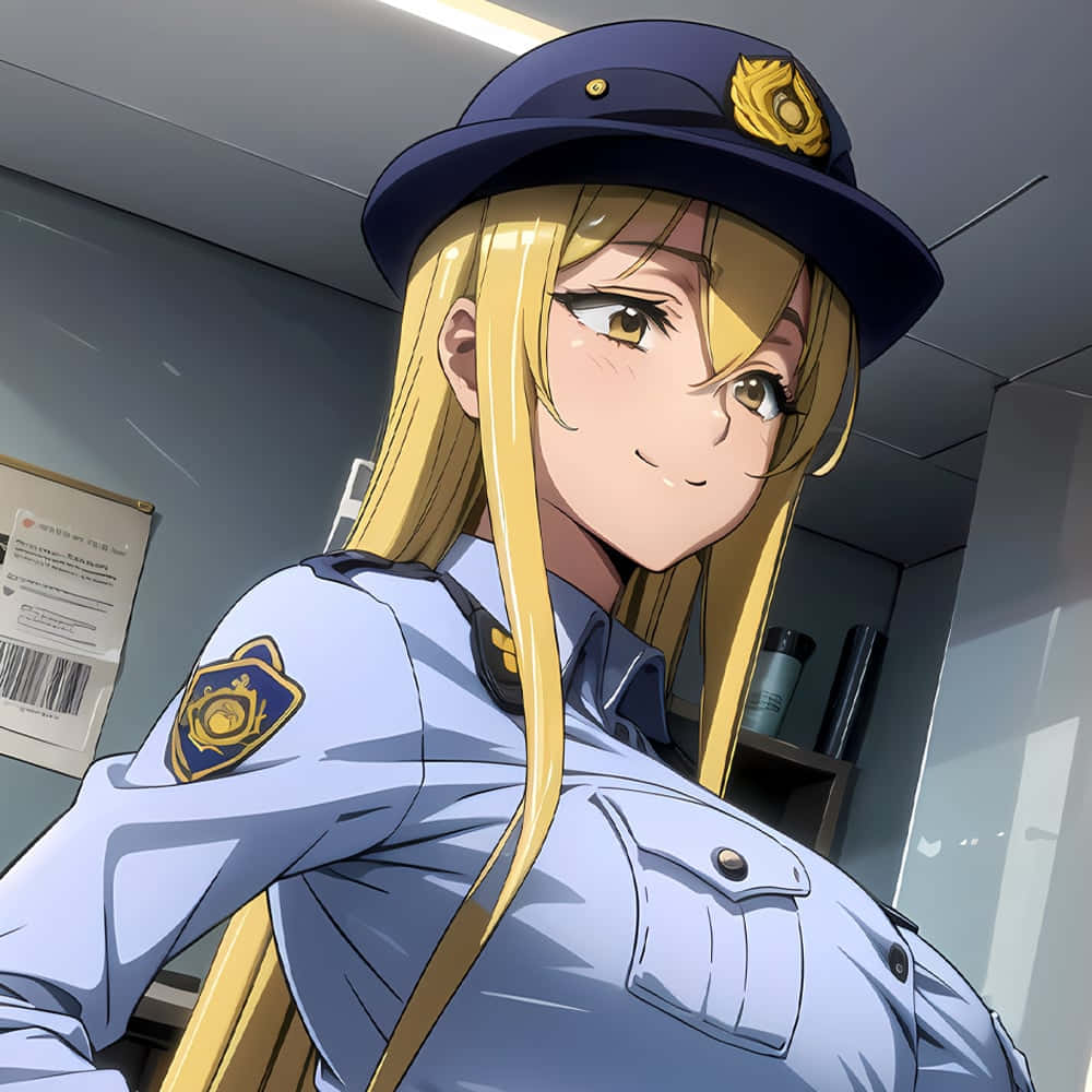 Policier Anime Sourire Fond d'écran