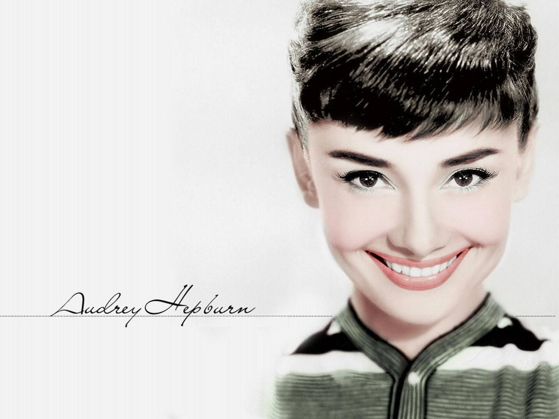 Smiling Audrey Hepburn