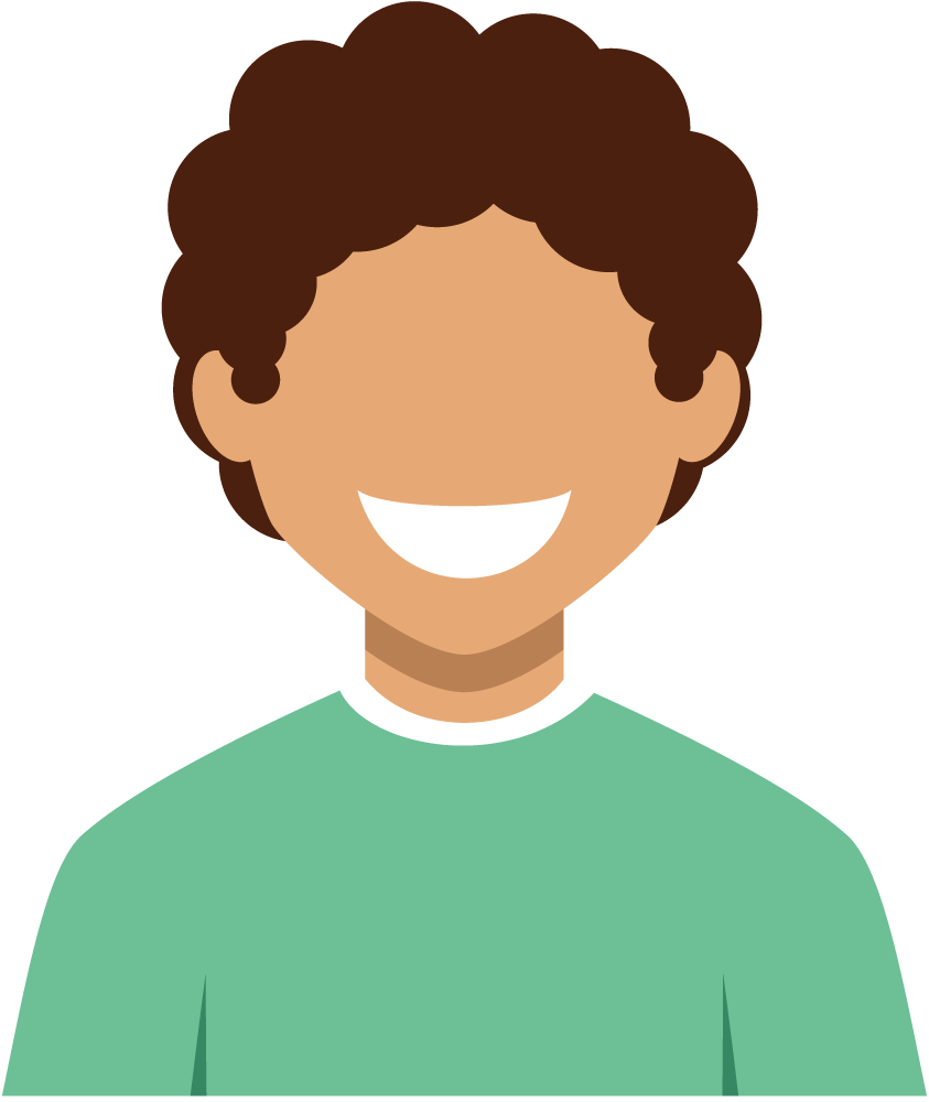 Smiling Avatar Icon Green Shirt PNG