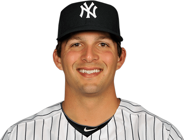Smiling Baseball Player Yankees Hat PNG