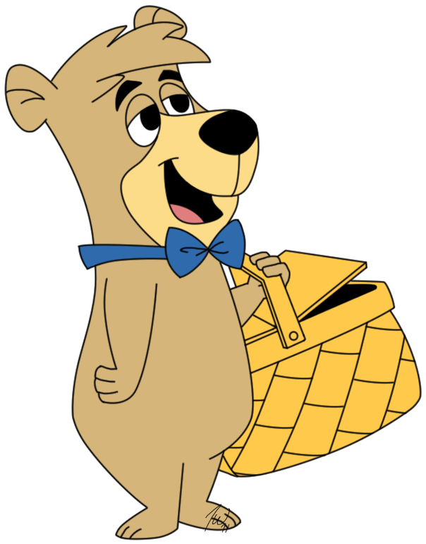 Smiling Bear Cartoon Character PNG