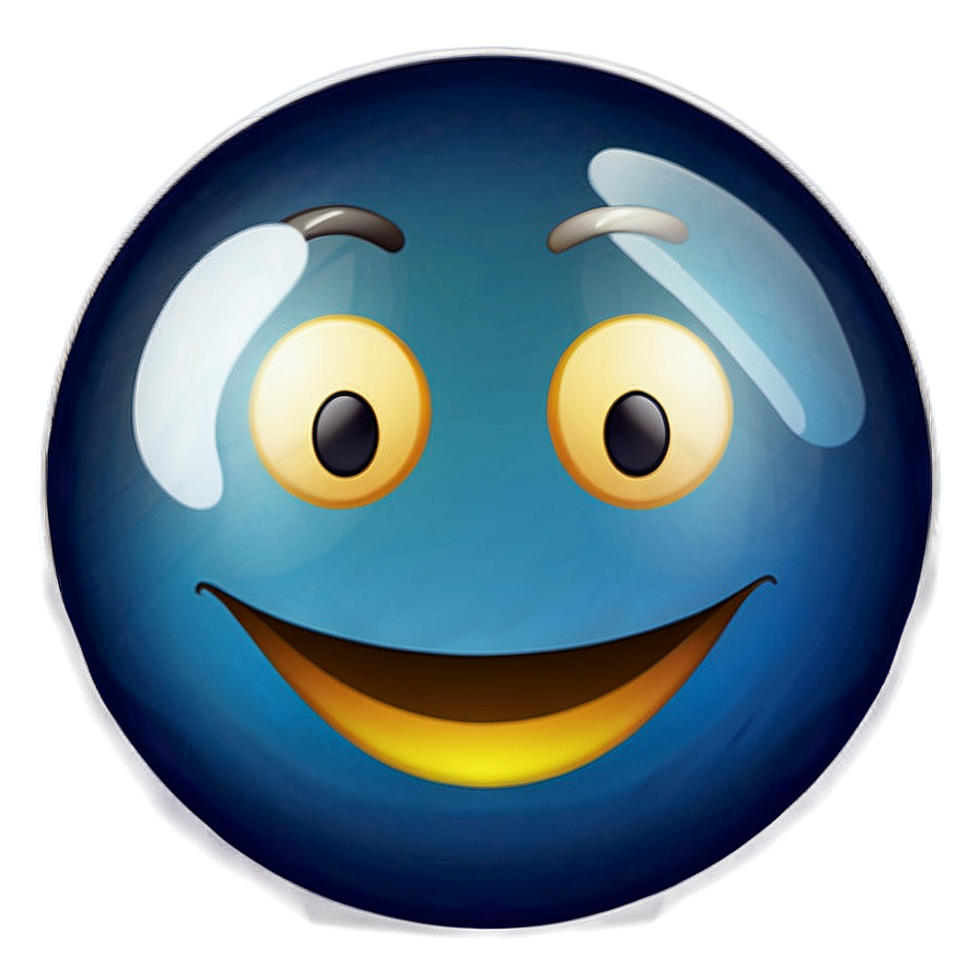 Download Smiling Blue Emoji Png 19 | Wallpapers.com