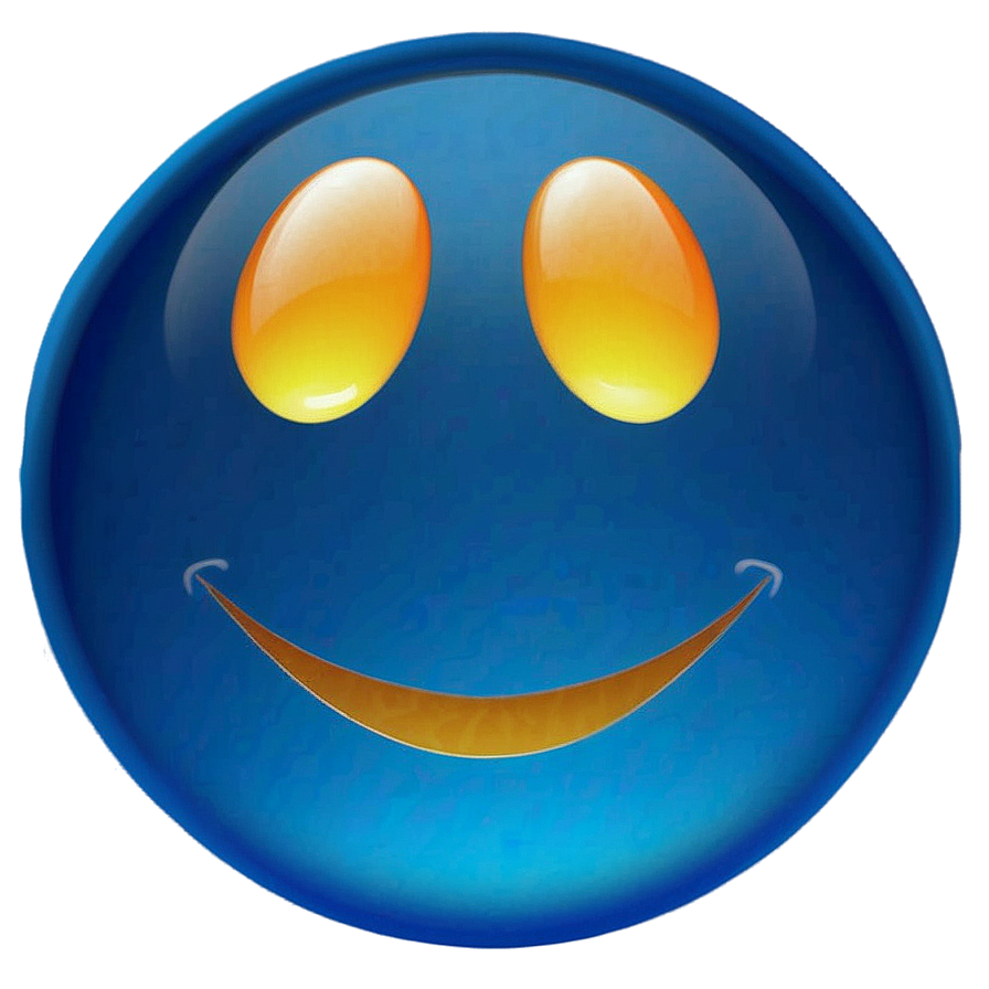 Download Smiling Blue Emoji Png 45 | Wallpapers.com