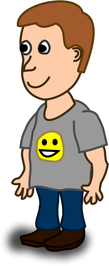 Smiling Boy Cartoon Character PNG