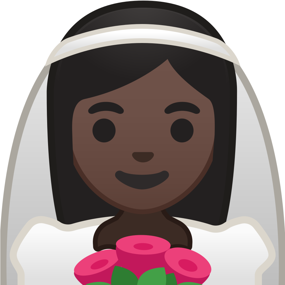 Smiling Bride Cartoon Emoji PNG