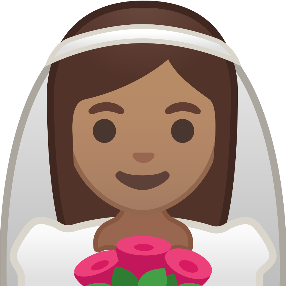 Smiling Bride Emojiwith Bouquet.png PNG