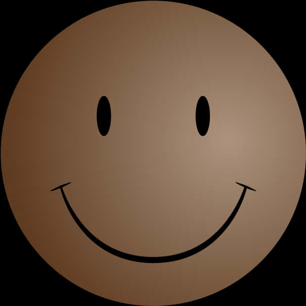 Smiling Brown Emoji Graphic PNG