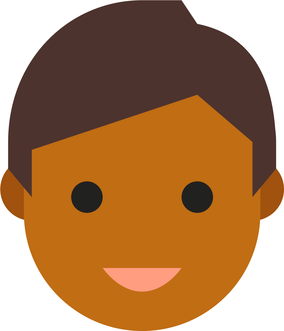 Smiling Brown Haired Avatar PNG