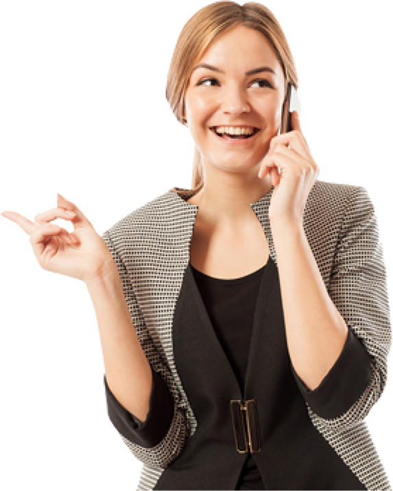 Smiling Businesswoman On Phone PNG