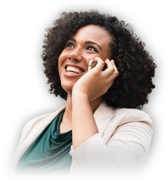 Smiling Businesswoman On Phone PNG