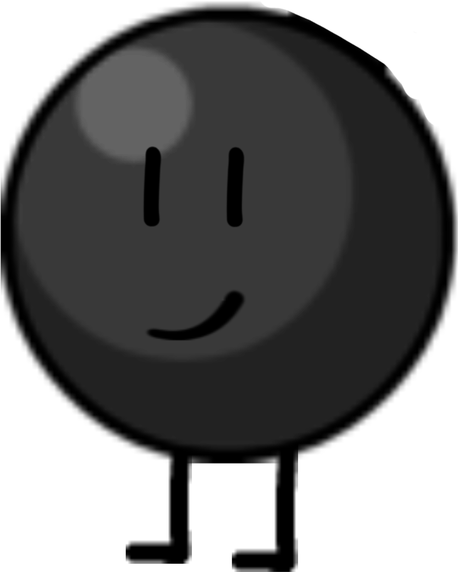 Smiling Cannonball Character PNG