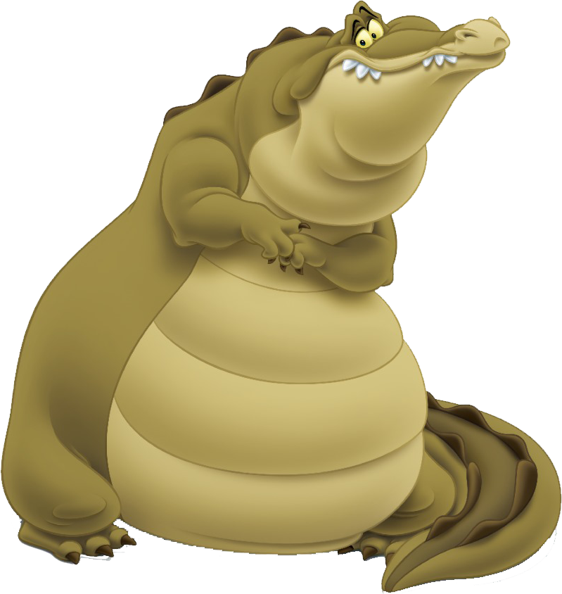 Smiling Cartoon Alligator PNG