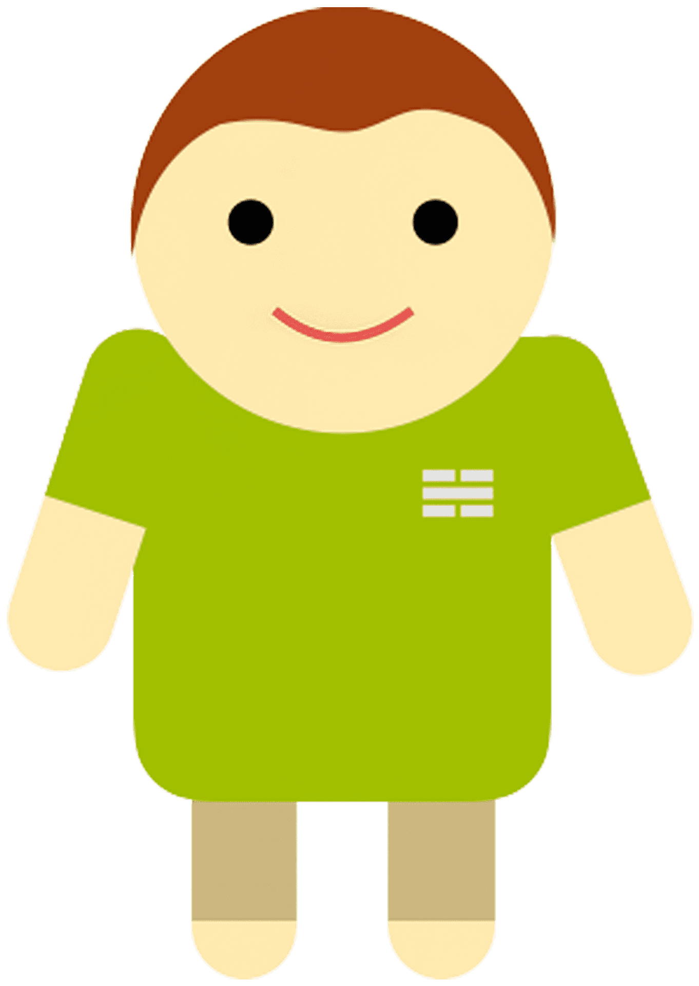 Smiling Cartoon Avatarin Green Shirt PNG