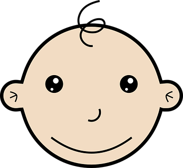 Smiling Cartoon Baby Face PNG