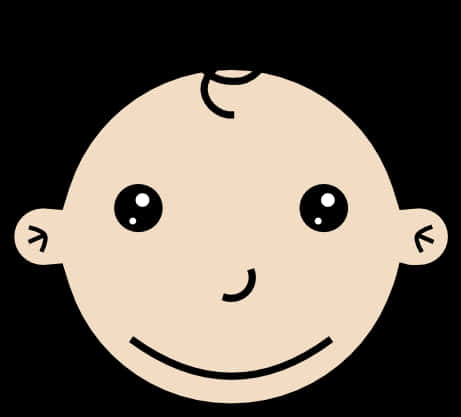 Smiling Cartoon Baby Face PNG